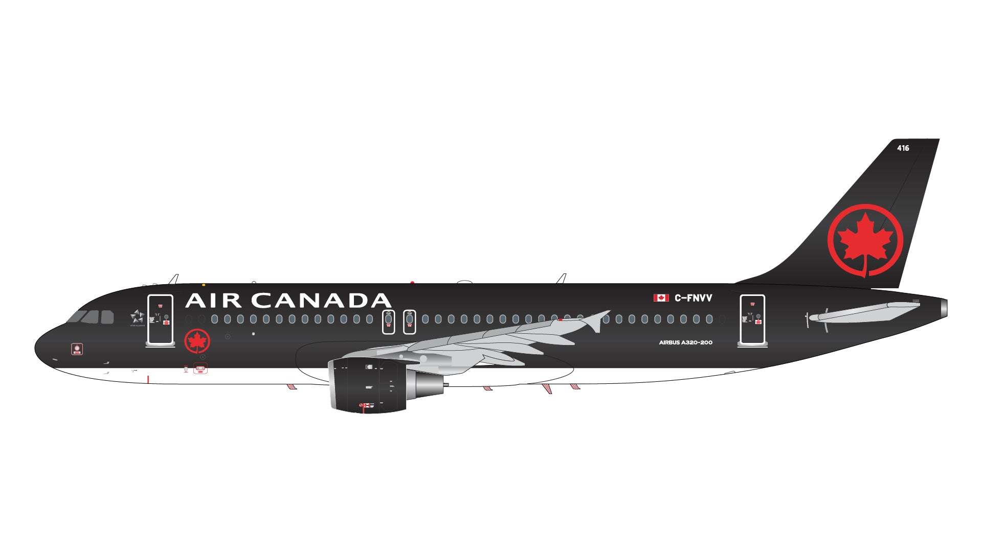 Pre-Order Gemini Jets G2ACA1291 1:200 Air Canada Jetz A320 C-FNVV