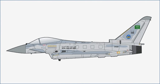 Pre-Order Hobby Master HA6617 1:72 Eurofighter Typhoon Royal Saudi Air Force