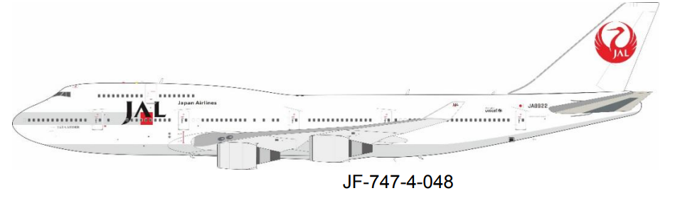 JFox JF-747-4-048 1:200 JAL Boeing 747-400 -MTS Aviation Models