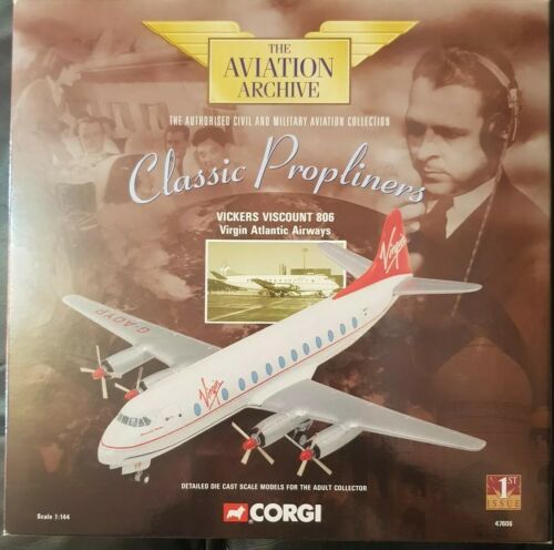 Corgi 47606 1:144 Virgin Atlantic Vickers Viscount 806