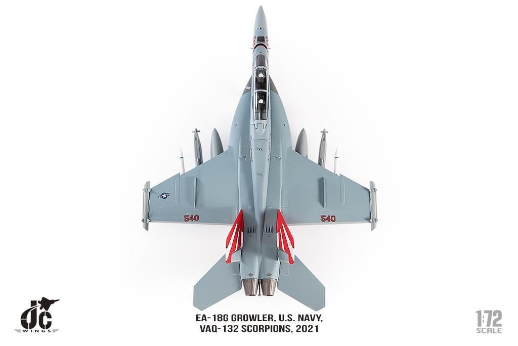 JC Wings JCW-72-F18-017 1:72 EA-18G Growler U.S. NAVY, VAQ-132 Scorpions, 2021