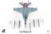 JC Wings JCW-72-F18-017 1:72 EA-18G Growler U.S. NAVY, VAQ-132 Scorpions, 2021