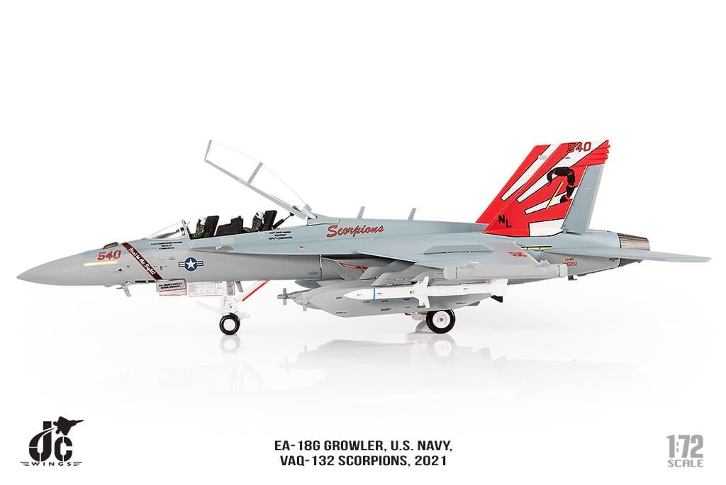 JC Wings JCW-72-F18-017 1:72 EA-18G Growler U.S. NAVY, VAQ-132 Scorpions, 2021