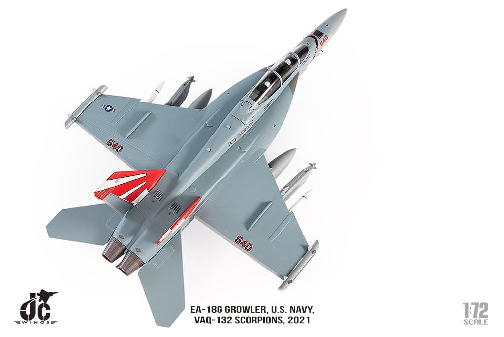 JC Wings JCW-72-F18-017 1:72 EA-18G Growler U.S. NAVY, VAQ-132 Scorpions, 2021