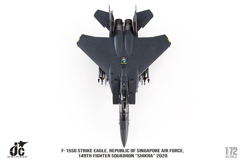 Pre-Order JC Wings JCW-72-F15-026 1:72 F-15SG Strike Eagle Republic of Singapore Air Force, 149th Fighter Squadron "Shikra" 2020