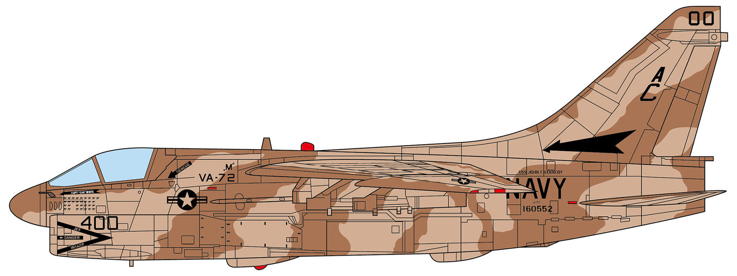 Pre-Order JC Wings JCW-72-A7-007 1:72 A-7E Corsair II ﻿U.S. NAVY VA-72 Blue Hawks, USS John F. Kennedy, Desert Storm,1991