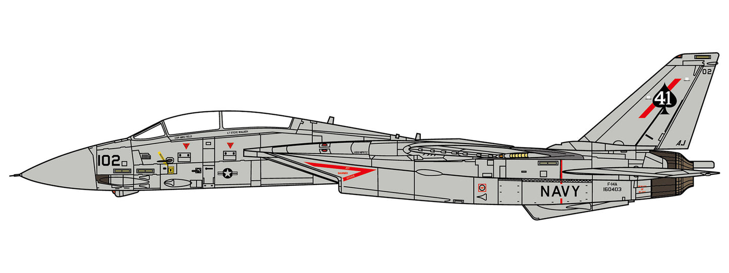 Pre-Order JC Wings JCW-72-F14-017 1:72 F-14A Tomcat ﻿U.S. NAVY VF-41 Black Aces, USS Nimitz, Gulf of Sidra incident, 19 August,1981