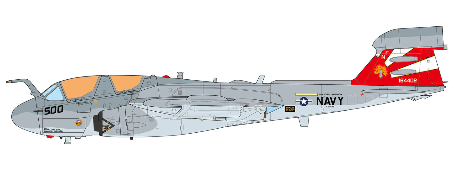 Pre-Order JC Wings JCW-72-EA6B-007 1:72 EA-6B Prowler ﻿U.S. NAVY VAQ-136 Gauntlets,USS George Washington,2012