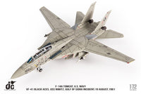 Pre-Order JC Wings JCW-72-F14-017 1:72 F-14A Tomcat ﻿U.S. NAVY VF-41 Black Aces, USS Nimitz, Gulf of Sidra incident, 19 August,1981