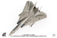 Pre-Order JC Wings JCW-72-F14-017 1:72 F-14A Tomcat ﻿U.S. NAVY VF-41 Black Aces, USS Nimitz, Gulf of Sidra incident, 19 August,1981