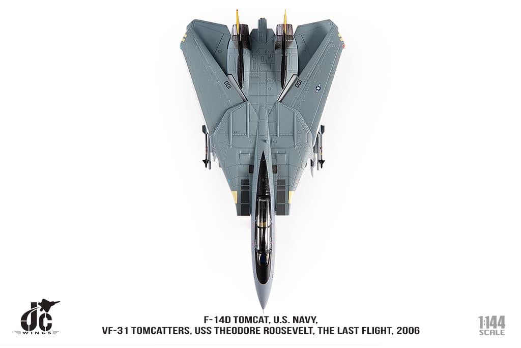 JC Wings JCW-144-F14-006 1:144 F-14D Tomcat U.S. NAVY, VF-31 Tomcatters, The Last Flight, 2006