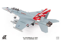 JC Wings JCW-72-F18-017 1:72 EA-18G Growler U.S. NAVY, VAQ-132 Scorpions, 2021