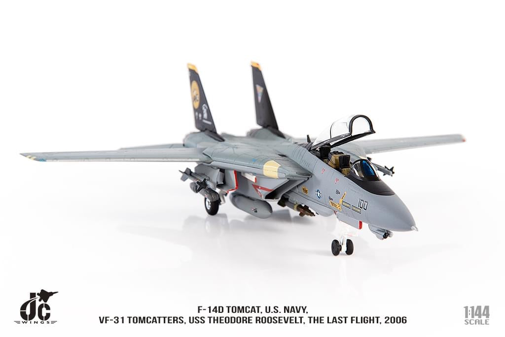 JC Wings JCW-144-F14-006 1:144 F-14D Tomcat U.S. NAVY, VF-31 Tomcatters, The Last Flight, 2006