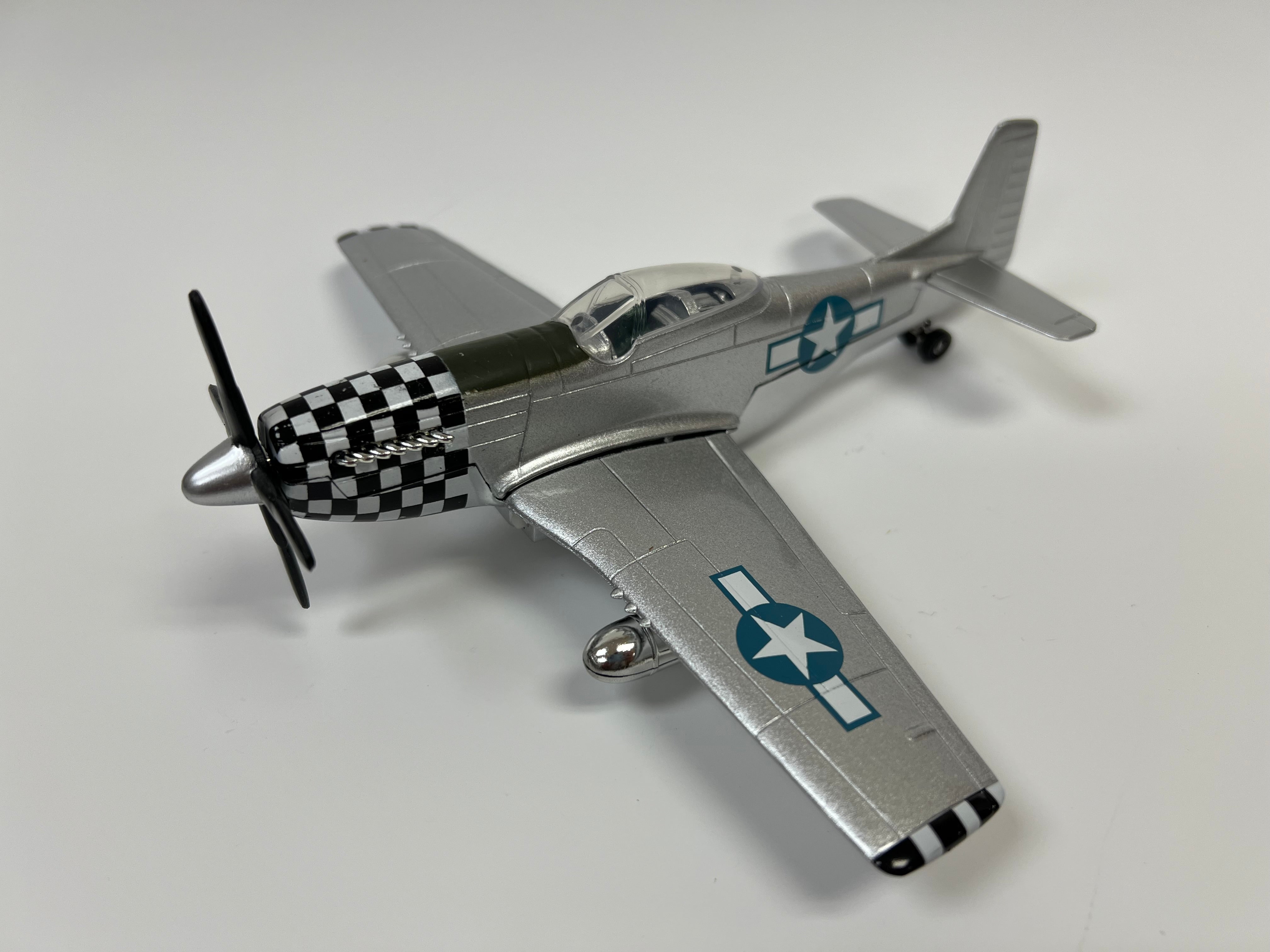 Diecast Pull-Back Toy P-51 Mustang Checker nose – MTS Aviation Models