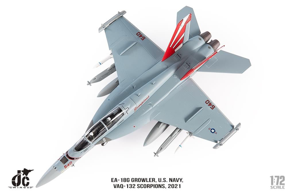 JC Wings JCW-72-F18-017 1:72 EA-18G Growler U.S. NAVY, VAQ-132 Scorpions, 2021