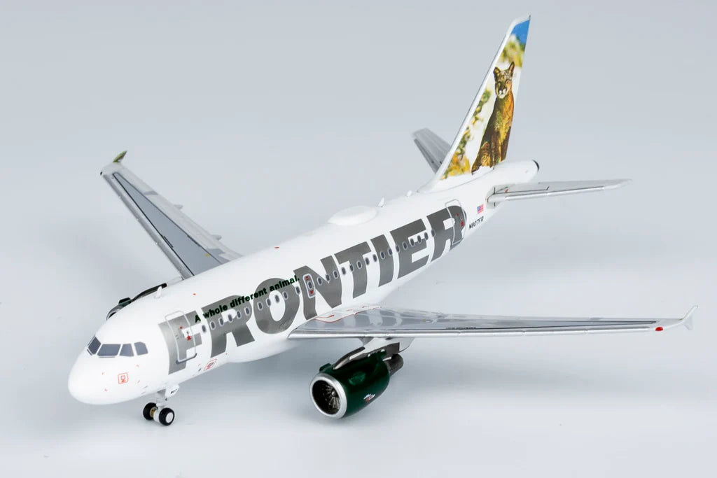 NG 48008 1:400 Frontier Airlines Airbus A318-100 N807FR (Charlie the Cougar tail)