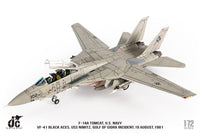 Pre-Order JC Wings JCW-72-F14-017 1:72 F-14A Tomcat ﻿U.S. NAVY VF-41 Black Aces, USS Nimitz, Gulf of Sidra incident, 19 August,1981