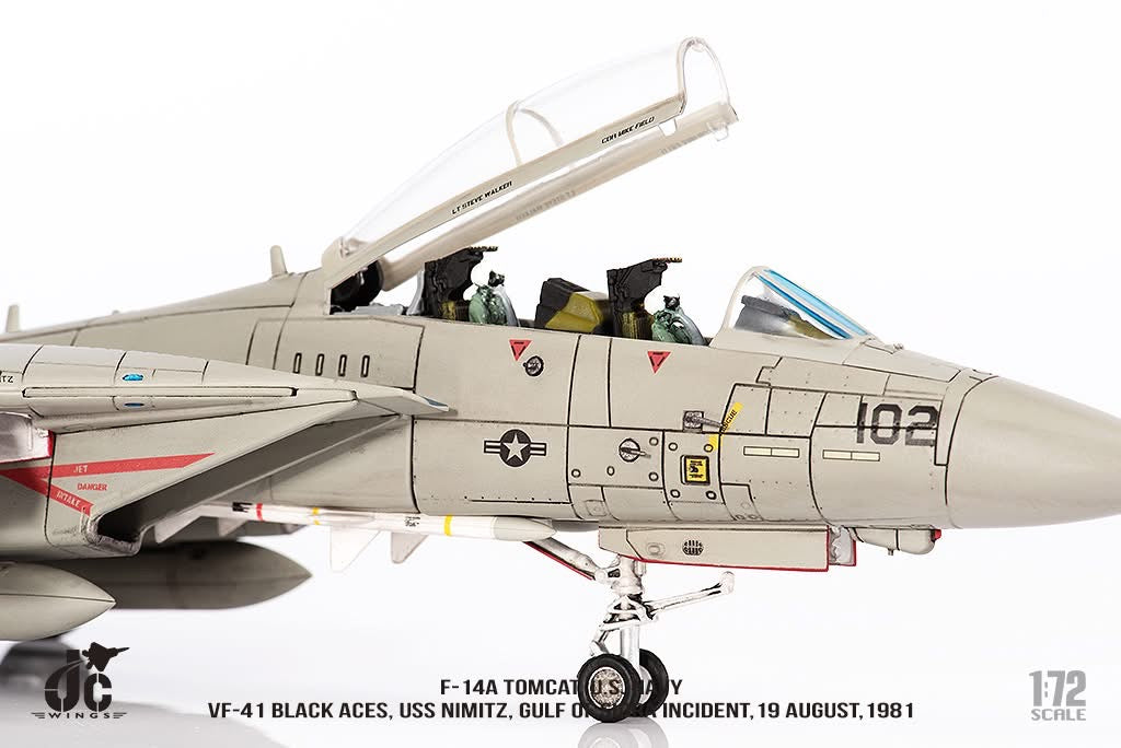 Pre-Order JC Wings JCW-72-F14-017 1:72 F-14A Tomcat ﻿U.S. NAVY VF-41 Black Aces, USS Nimitz, Gulf of Sidra incident, 19 August,1981