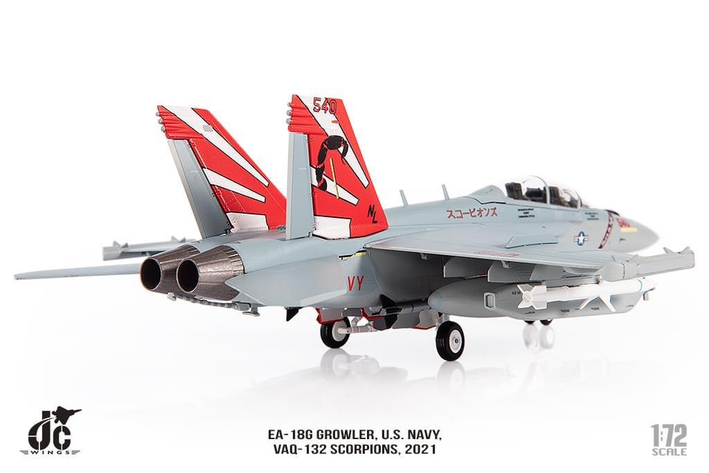 JC Wings JCW-72-F18-017 1:72 EA-18G Growler U.S. NAVY, VAQ-132 Scorpions, 2021