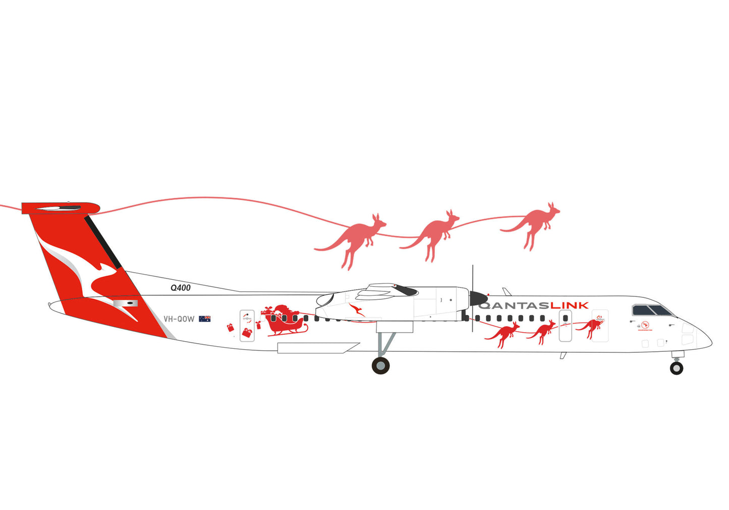 Pre-Order Herpa Wings 573337 1:200 QantasLink Bombardier Q400 "Dasher-8" VH-QOW