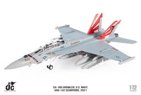 JC Wings JCW-72-F18-017 1:72 EA-18G Growler U.S. NAVY, VAQ-132 Scorpions, 2021