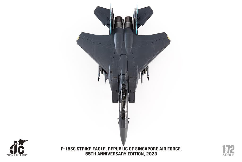 Pre-Order JC Wings JCW-72-F15-031 1:72 F-15SG Strike Eagle Republic of Singapore Air Force, 55th Anniversary Edition, 2023