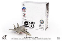 Pre-Order JC Wings JCW-72-F14-017 1:72 F-14A Tomcat ﻿U.S. NAVY VF-41 Black Aces, USS Nimitz, Gulf of Sidra incident, 19 August,1981