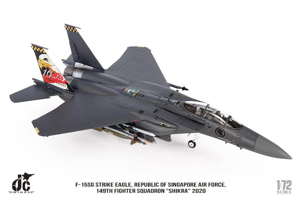 Pre-Order JC Wings JCW-72-F15-026 1:72 F-15SG Strike Eagle Republic of Singapore Air Force, 149th Fighter Squadron "Shikra" 2020