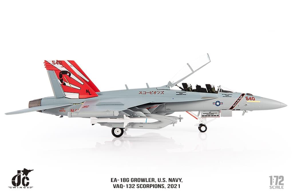 JC Wings JCW-72-F18-017 1:72 EA-18G Growler U.S. NAVY, VAQ-132 Scorpions, 2021