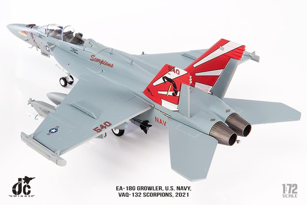 Pre-Order JC Wings JCW-72-F18-017 1:72 EA-18G Growler U.S. NAVY, VAQ-132  Scorpions, 2021