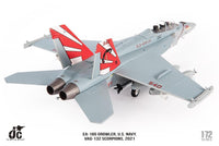 JC Wings JCW-72-F18-017 1:72 EA-18G Growler U.S. NAVY, VAQ-132 Scorpions, 2021