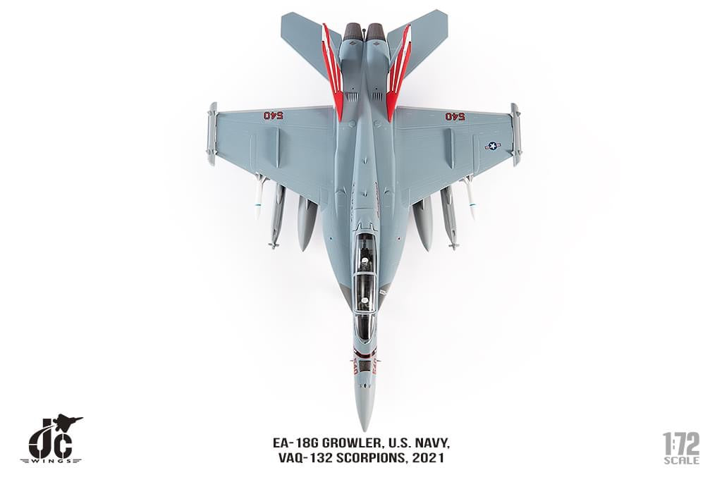 JC Wings JCW-72-F18-017 1:72 EA-18G Growler U.S. NAVY, VAQ-132 Scorpions, 2021