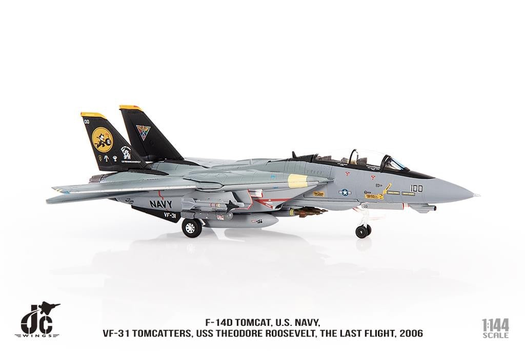 JC Wings JCW-144-F14-006 1:144 F-14D Tomcat U.S. NAVY, VF-31 Tomcatters, The Last Flight, 2006