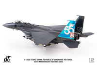 Pre-Order JC Wings JCW-72-F15-031 1:72 F-15SG Strike Eagle Republic of Singapore Air Force, 55th Anniversary Edition, 2023