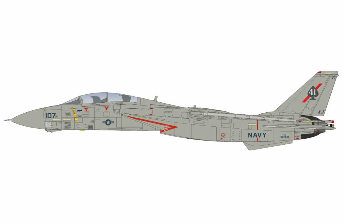 Pre-Order Hobby Master HA5257 1:72 F-14A "Sukhoi Killer" 160390, VF-41, USS Nimitz, Feb 1982