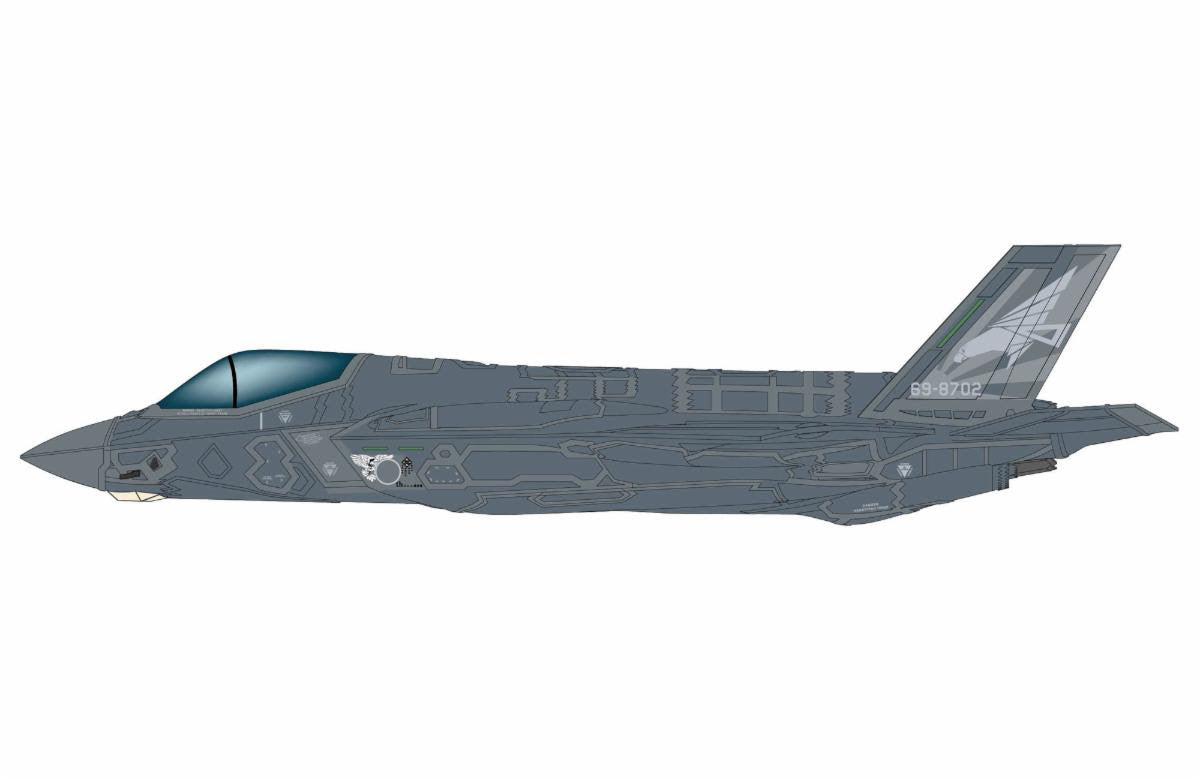 Pre-Order Hobby Master HA4443 1:72 F-35A Lightning II 69-8702, 302nd FS, JASDF (w/painted RAM panels)