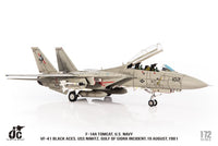 Pre-Order JC Wings JCW-72-F14-017 1:72 F-14A Tomcat ﻿U.S. NAVY VF-41 Black Aces, USS Nimitz, Gulf of Sidra incident, 19 August,1981