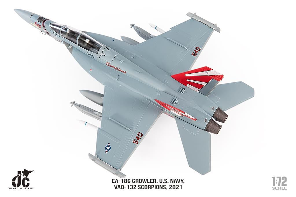 JC Wings JCW-72-F18-017 1:72 EA-18G Growler U.S. NAVY, VAQ-132 Scorpions, 2021