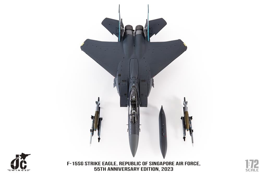 Pre-Order JC Wings JCW-72-F15-031 1:72 F-15SG Strike Eagle Republic of Singapore Air Force, 55th Anniversary Edition, 2023