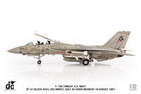 Pre-Order JC Wings JCW-72-F14-017 1:72 F-14A Tomcat ﻿U.S. NAVY VF-41 Black Aces, USS Nimitz, Gulf of Sidra incident, 19 August,1981