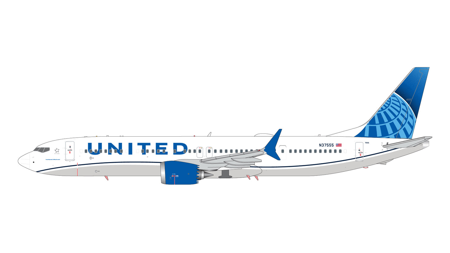 Pre-Order Gemini Jets G2UAL1256 1:200 United Airlines B737 MAX 9 N37555