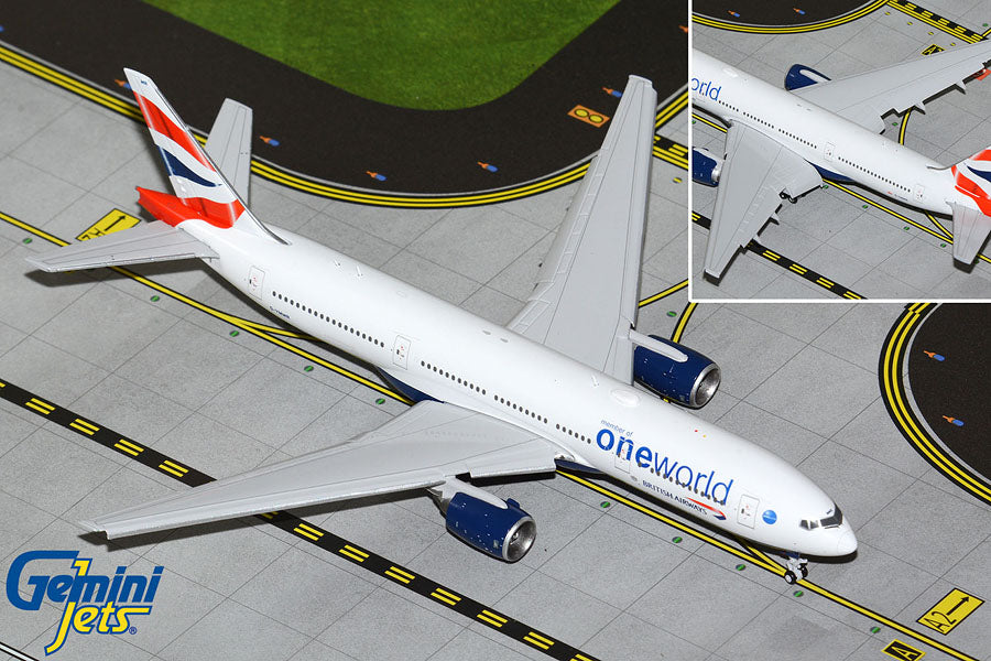 Gemini Jets GJBAW2194F 1:400 British Airways Boeing 777-200ER "Oneworld" (Flaps Down)