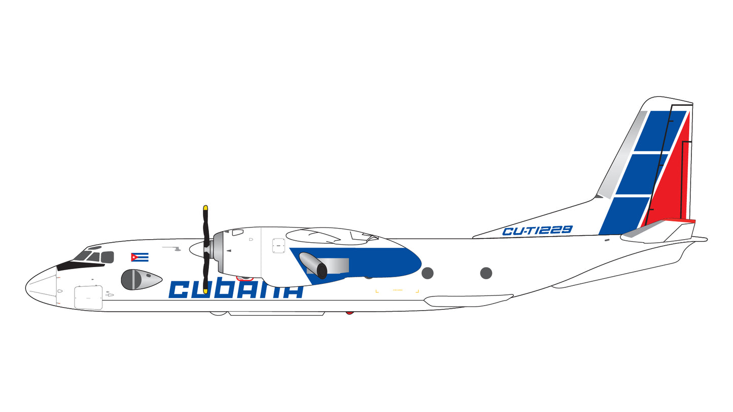 Gemini Jets GJCUB1970 1:400 Cubana de Aviación An-26 CU-T1229