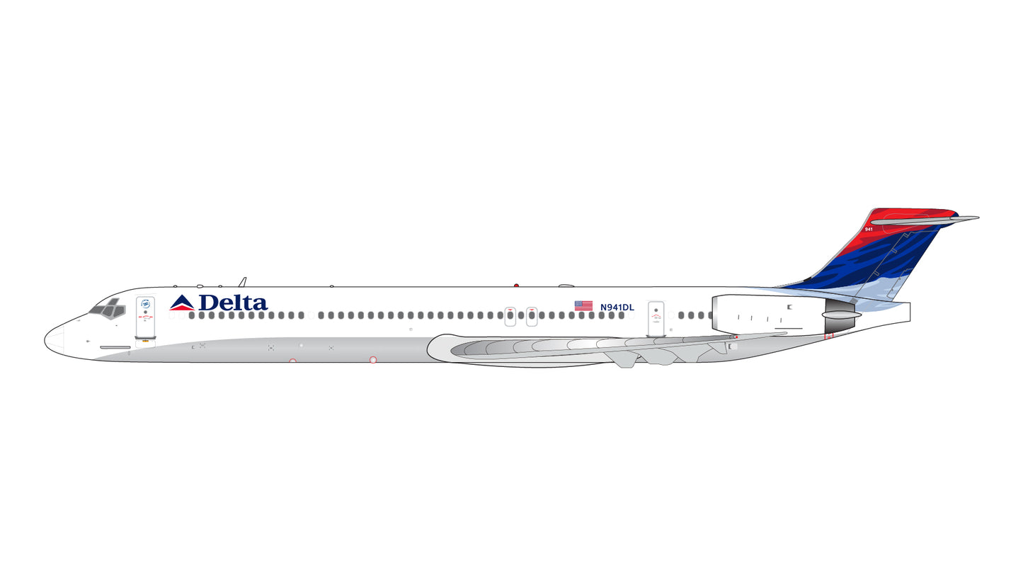 Gemini Jets GJDAL1123 1:400 Delta Air Lines MD-88 N941DL (Colors in Motion/wavy livery)