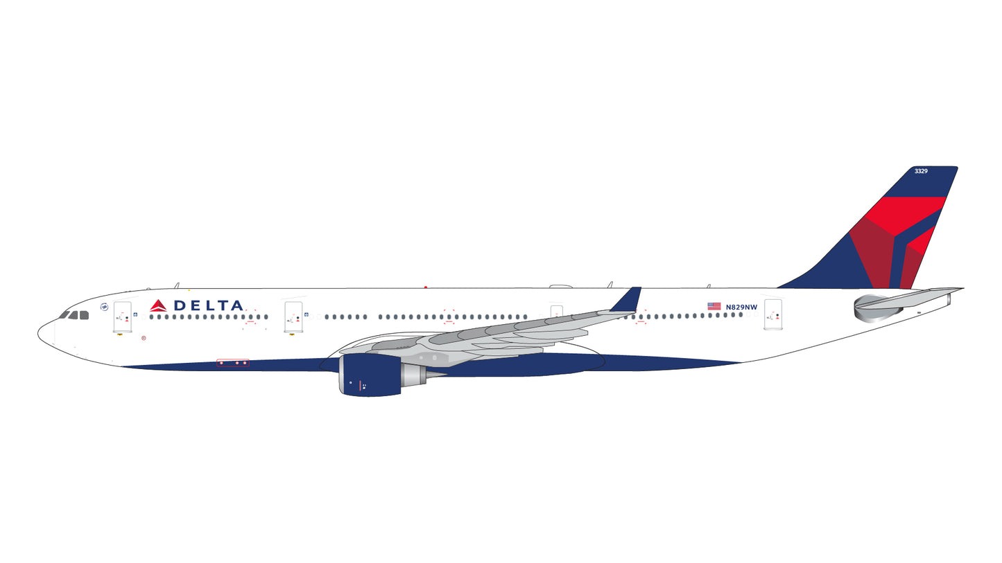 Pre-Order Gemini Jets GJDAL2106 1:400 Delta Air Lines A330-300 N829NW