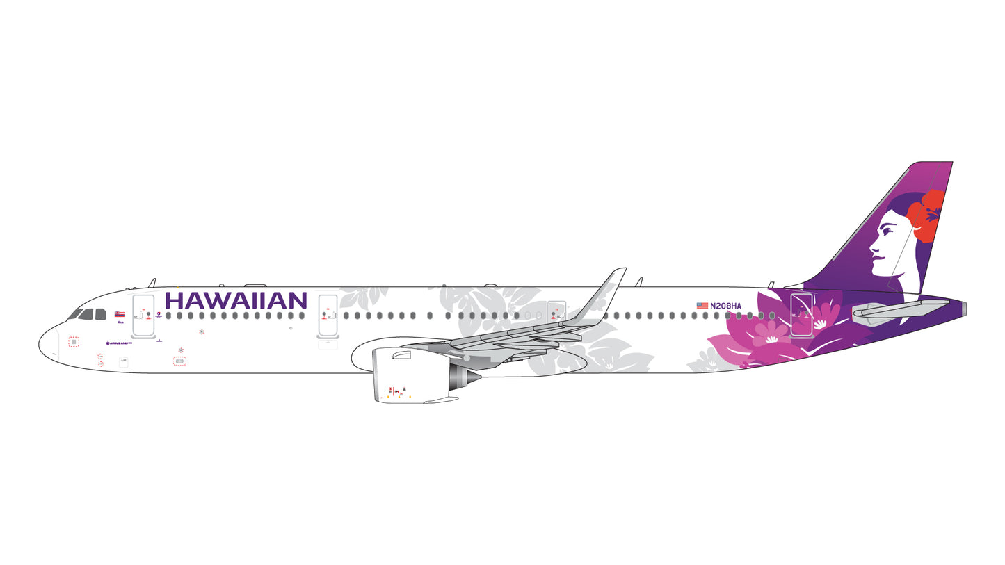 Pre-Order Gemini Jets GJHAL2302 1:400 Hawaiian Airlines A321neo N208HA