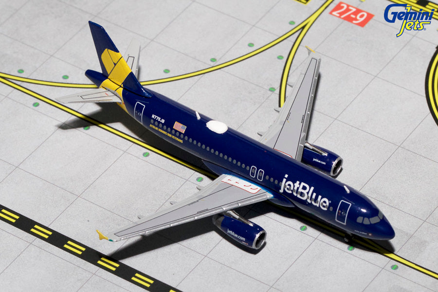 Gemini Jets GJJBU1546 1:400 JetBlue Airbus A320 N775JB "JetBlue Honors our Veterans"