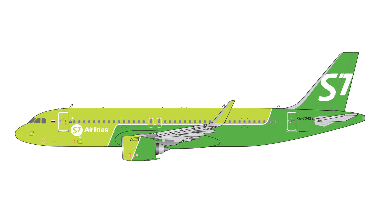 Pre-Order Gemini Jets 1:400 S7 Airlines Airbus A320neo RA-73428