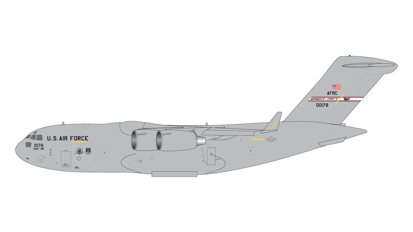 Gemini Macs GMUSA146 1:400 U.S. Air Force C-17A Globemaster III 00-0178 445th Airlift Wing, Wright-Patterson AFB