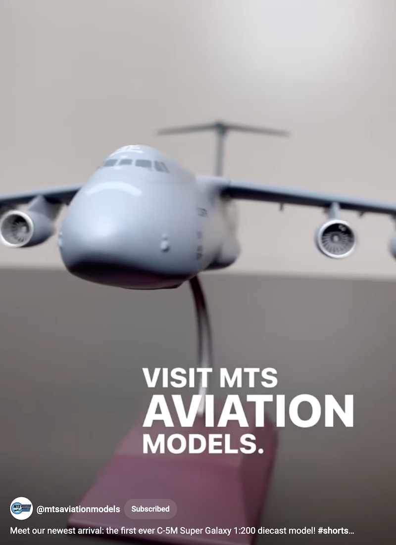 The first ever C-5M Super Galaxy 1:200 diecast model from Gemini Jets